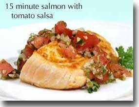 15-Minute Salmon with Tomato Salsa