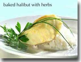 Baked Halibut with Herbs